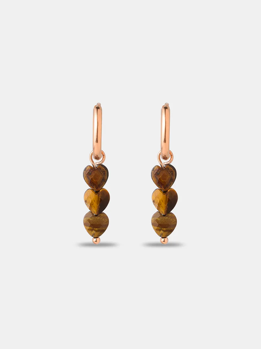 Love Droplets Tiger's Eye Ohrringe