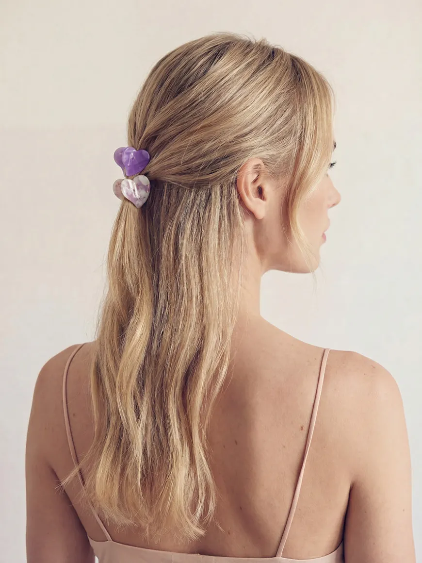 Lovely Set Mini-Haarklammer Purple