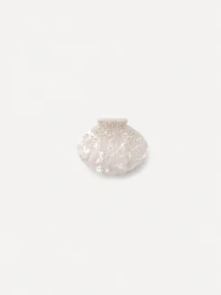Lustrous Shell White Haarklammer