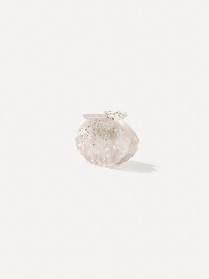 Lustrous Shell White Haarklammer