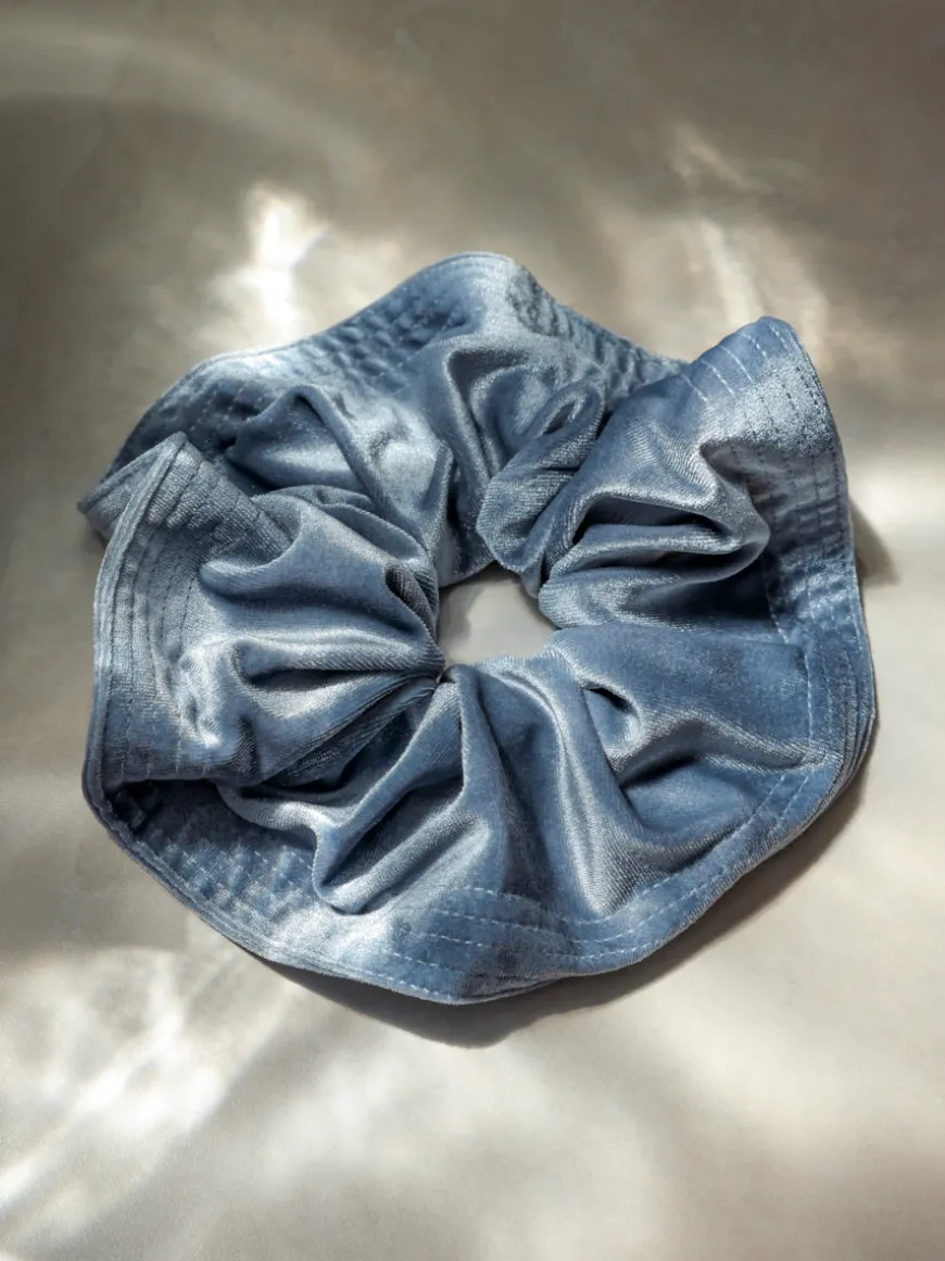 Luxe Velvet Blue Scrunchie