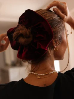 Luxe Velvet Red Scrunchie