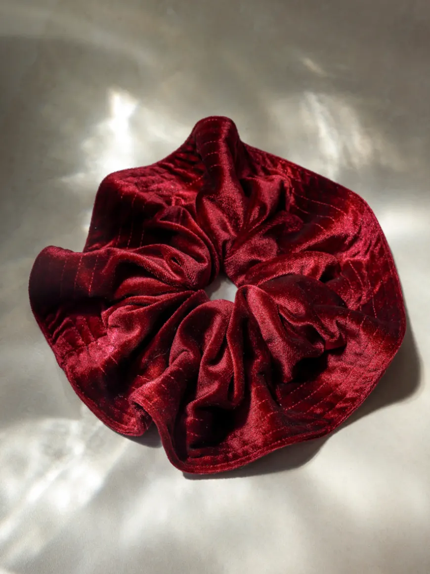 Luxe Velvet Red Scrunchie