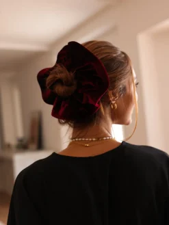 Luxe Velvet Red Scrunchie