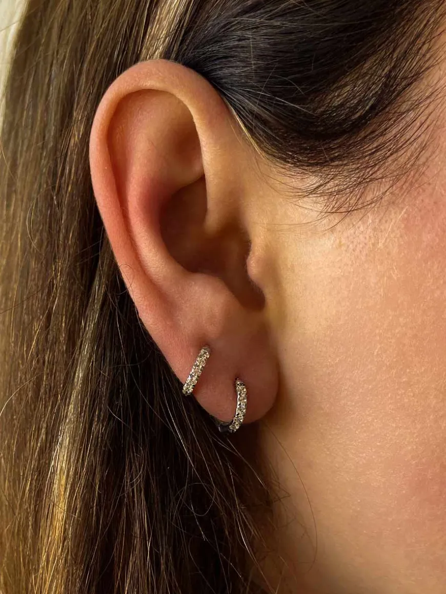 12mm CRYSTALIZED SHINE HOOP SMALL Ohrringe