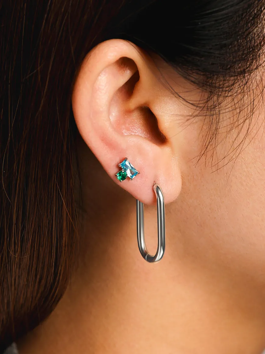 27mm Elegant Oval Ohrringe