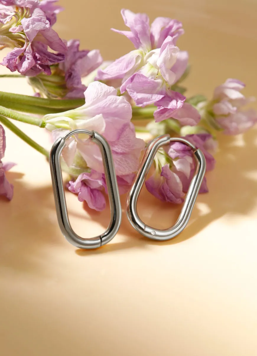 27mm Elegant Oval Ohrringe