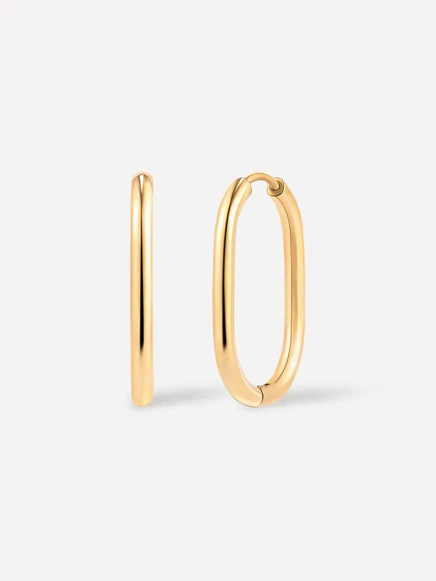27mm Elegant Oval Ohrringe