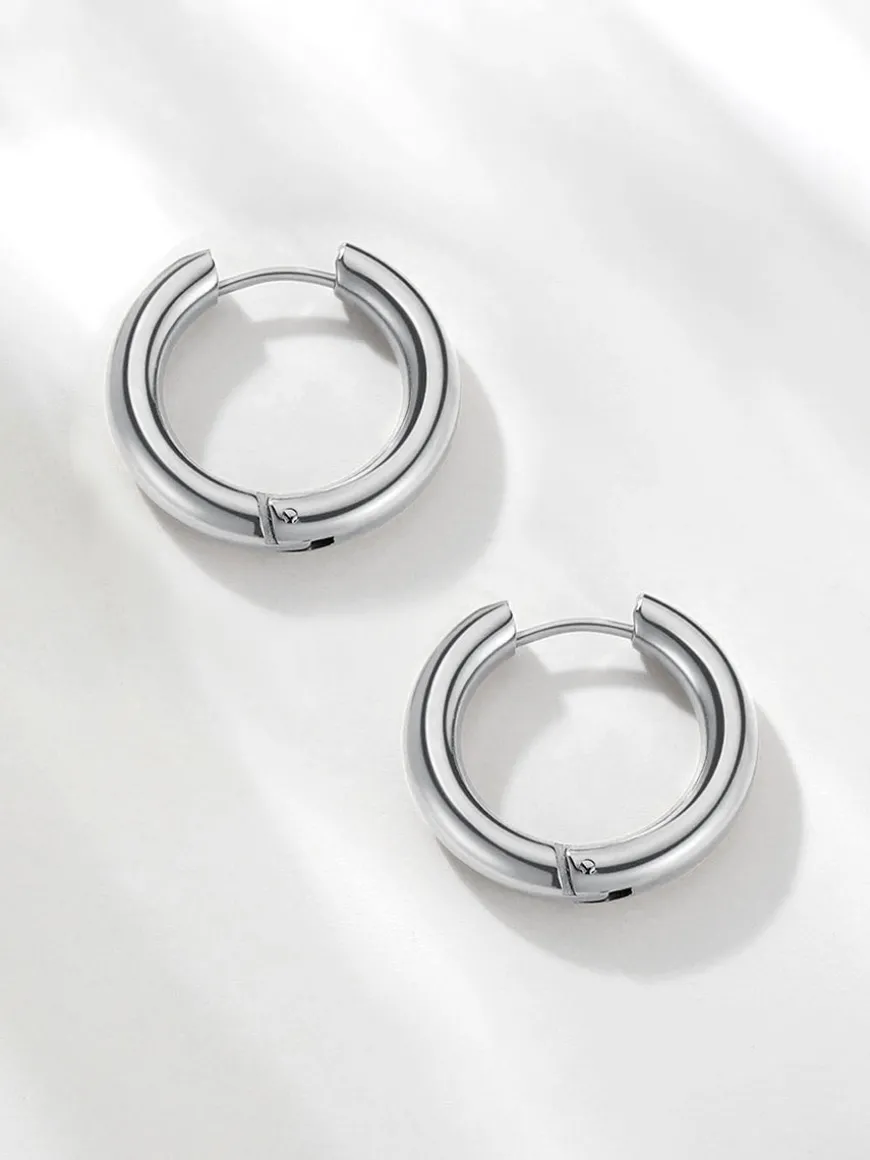 24mm GLOSSY HOOPS Medium Ohrringe