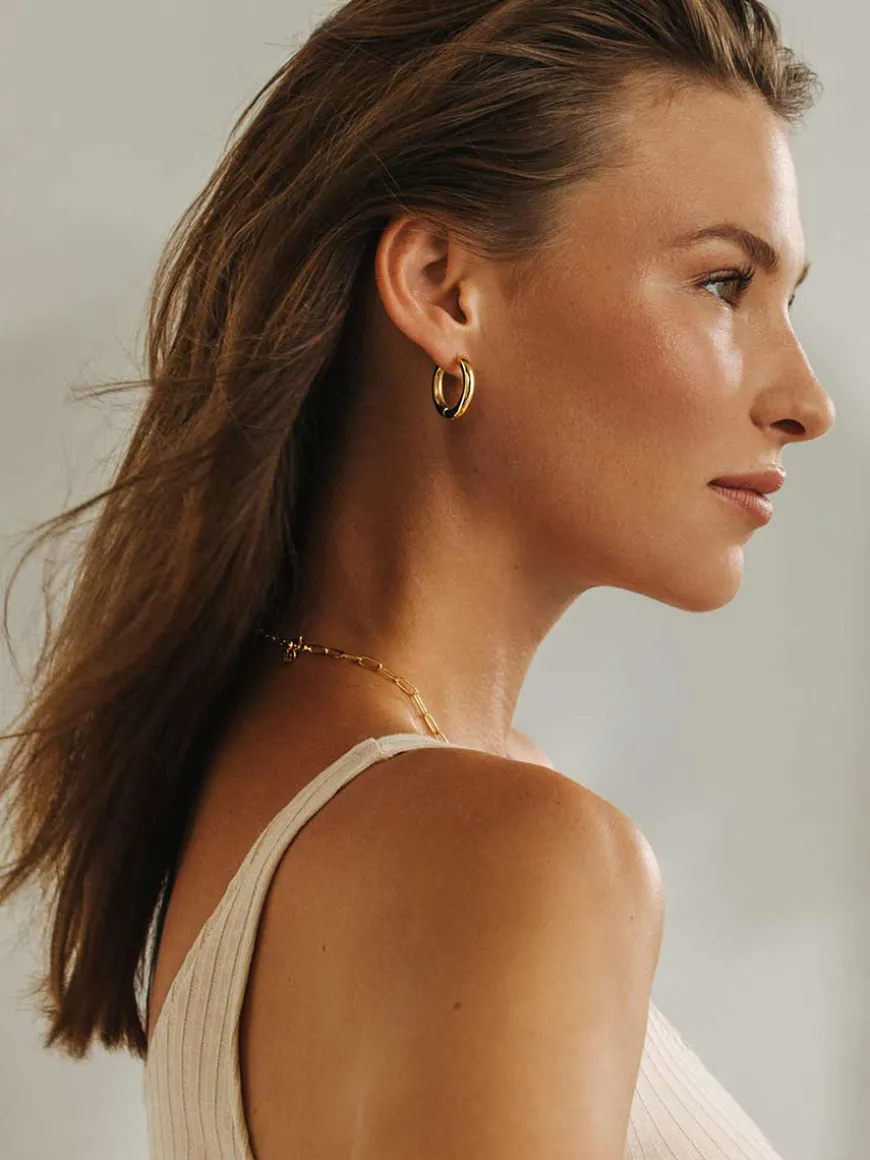 24mm GLOSSY HOOPS Medium Ohrringe