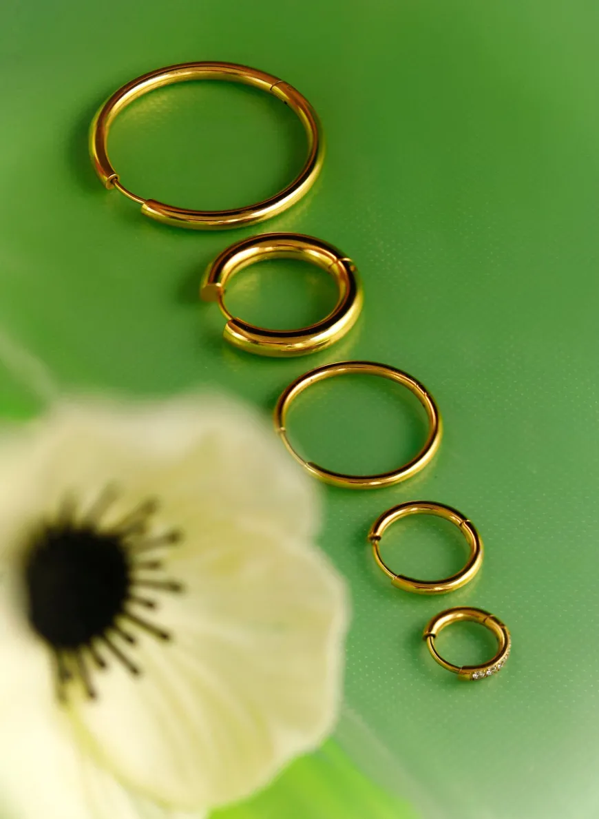 14mm SLIM HOOP Small Ohrringe