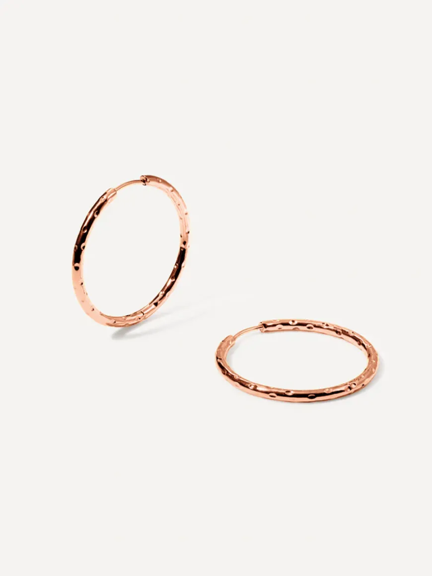35MM TEXTURED HOOPS LARGE OHRRINGE