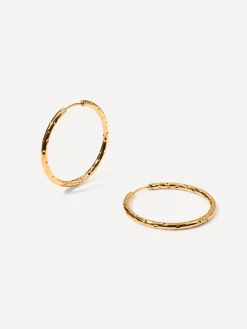 35MM TEXTURED HOOPS LARGE OHRRINGE