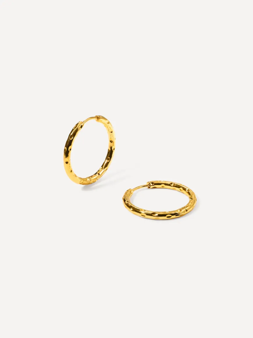 25MM TEXTURED HOOPS MEDIUM OHRRINGE