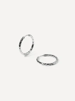25MM TEXTURED HOOPS MEDIUM OHRRINGE
