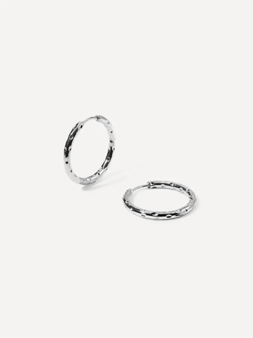 25MM TEXTURED HOOPS MEDIUM OHRRINGE