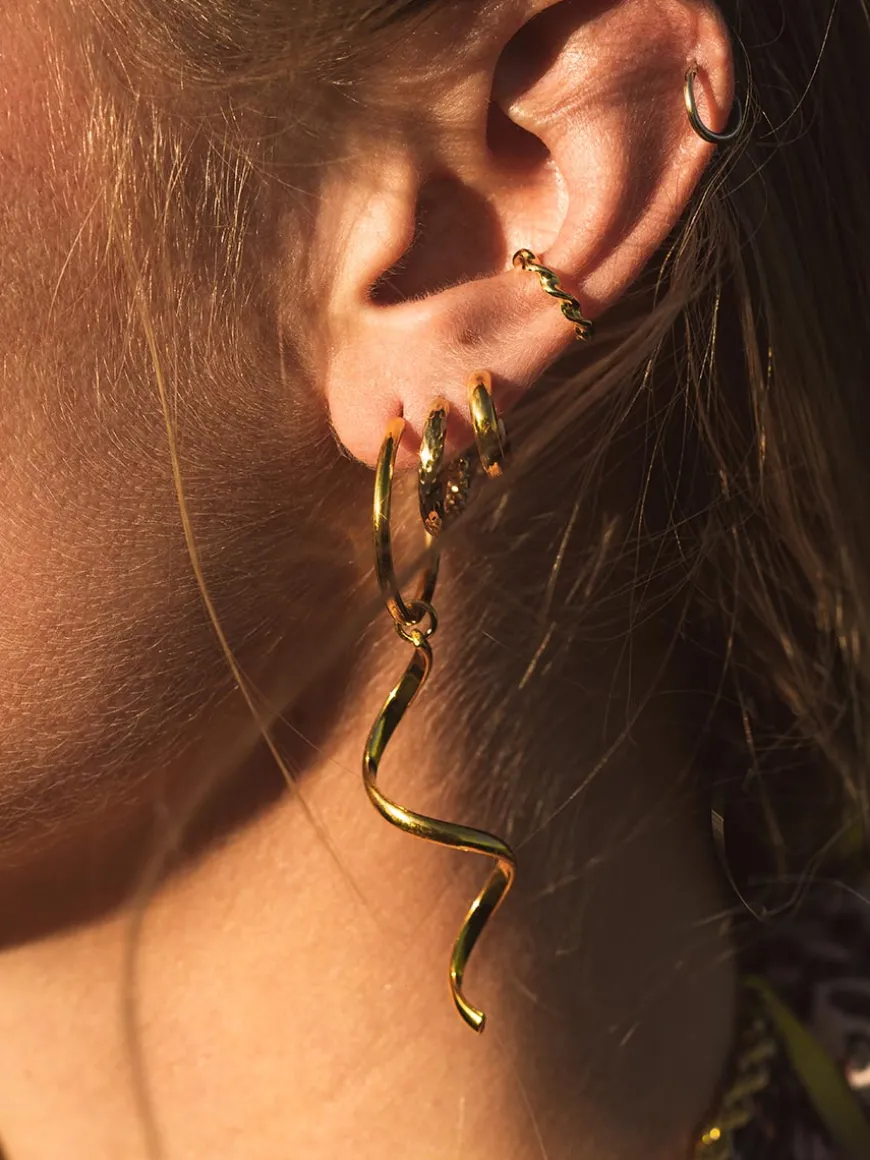 16mm TEXTURED HOOPS SMALL OHRRINGE