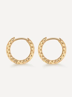 16mm TEXTURED HOOPS SMALL OHRRINGE
