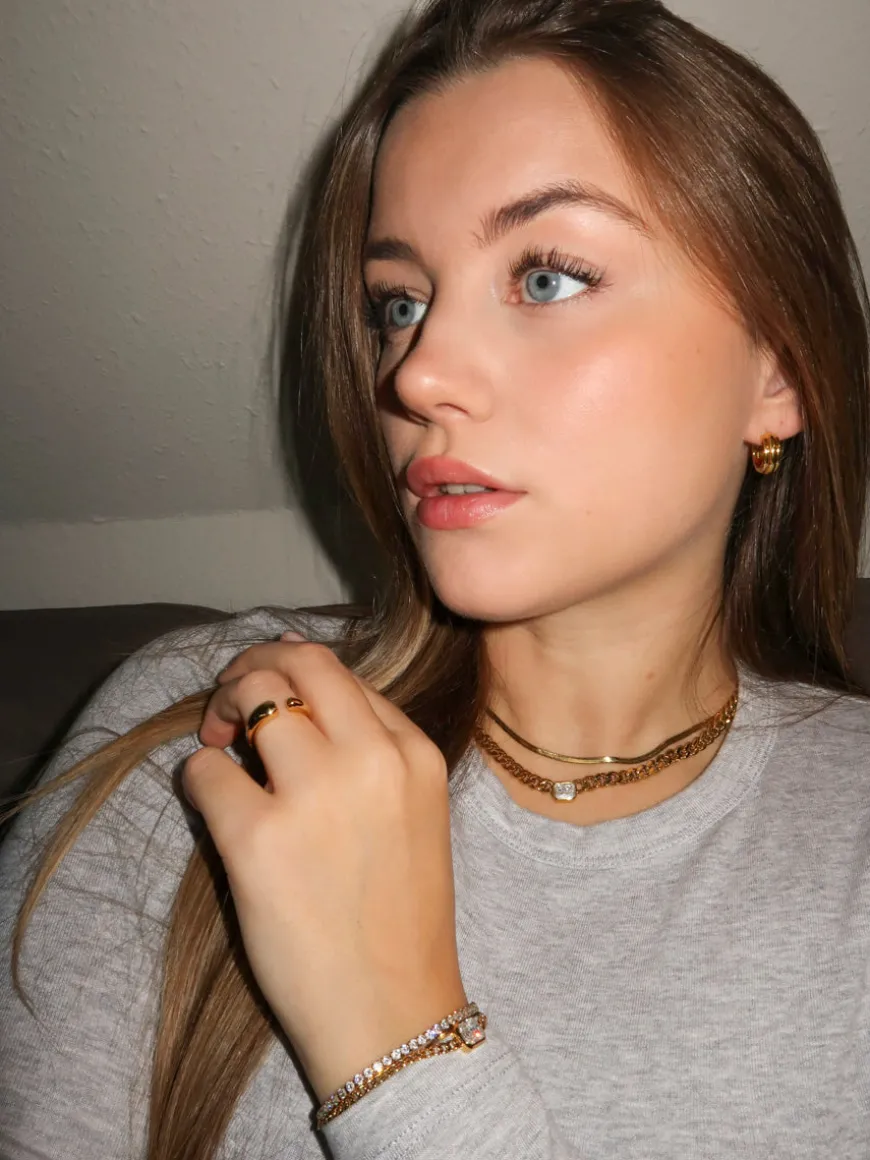 Modern Edge Pearl Kette