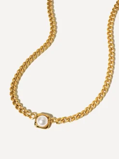 Modern Edge Pearl Kette