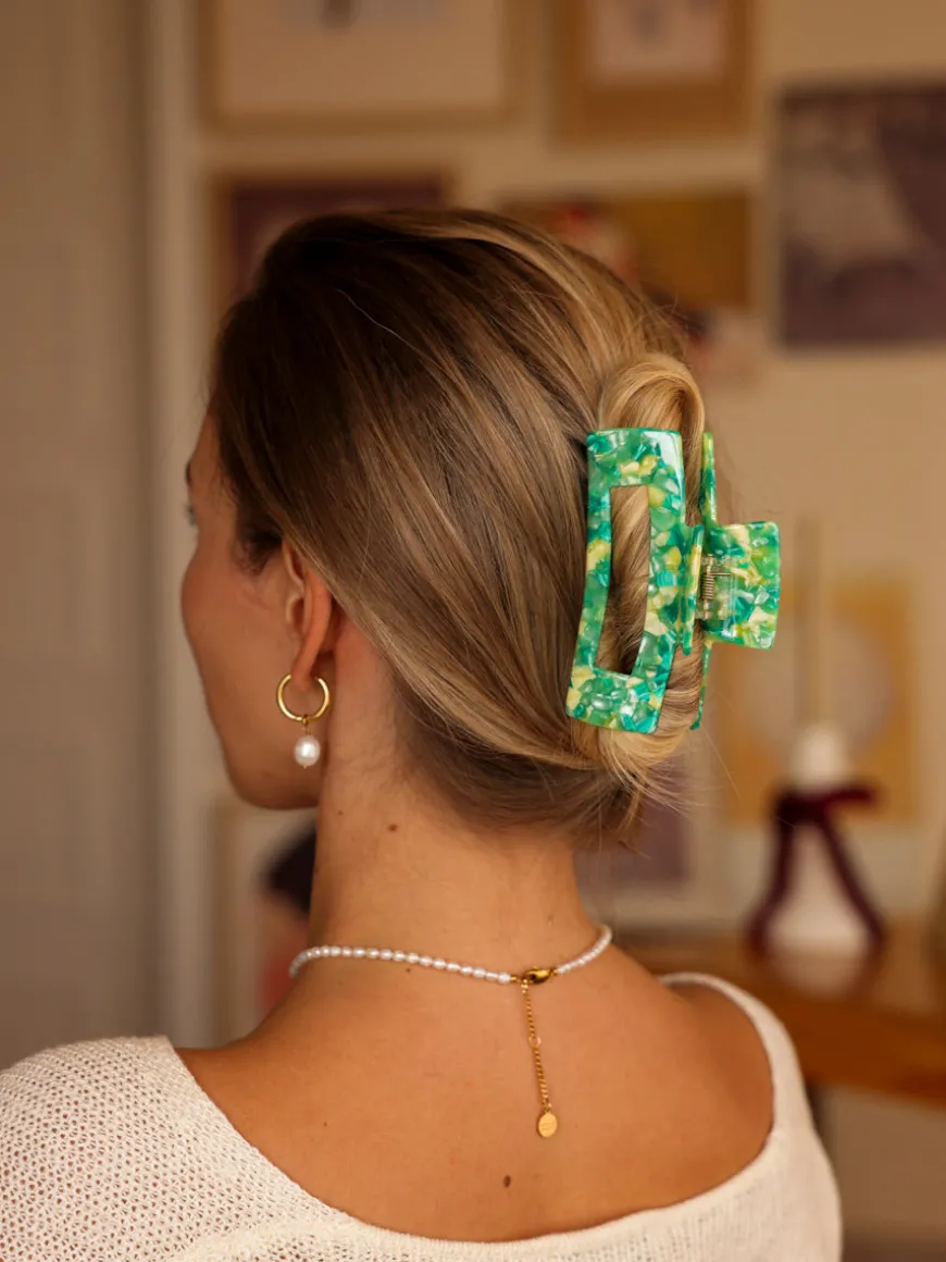 Modern Style Haarklammer Green-yellow