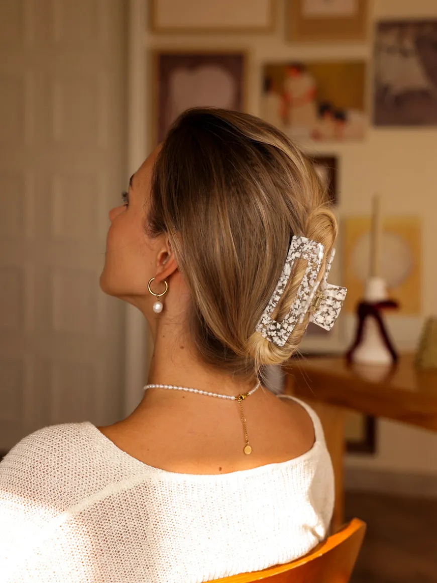 Modern Style Haarklammer White Floral