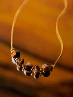 Modern Tiger's Eye Kette