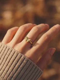 Moonlit Butterfly Ring
