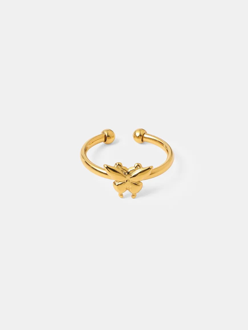 Moonlit Butterfly Ring