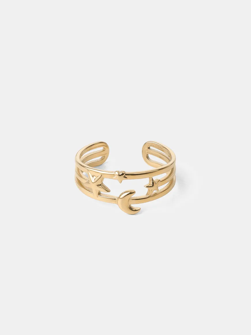 Moonlit Star Ring