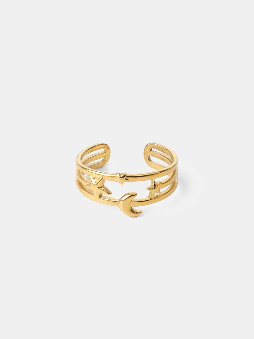 Moonlit Star Ring