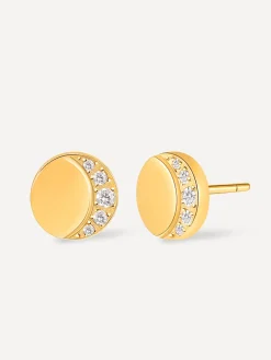 Moon Phase Crescent Light Stud Ohrringe