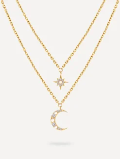 Moon Phase N Star Double Layer Kette