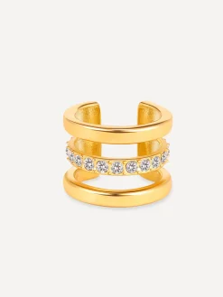 Moon Phase Trio Brilliant Earcuff