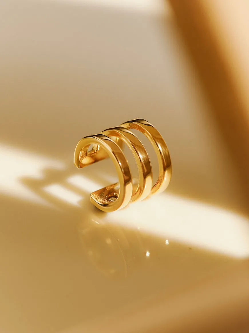Moon Phase Trio Plain Earcuff
