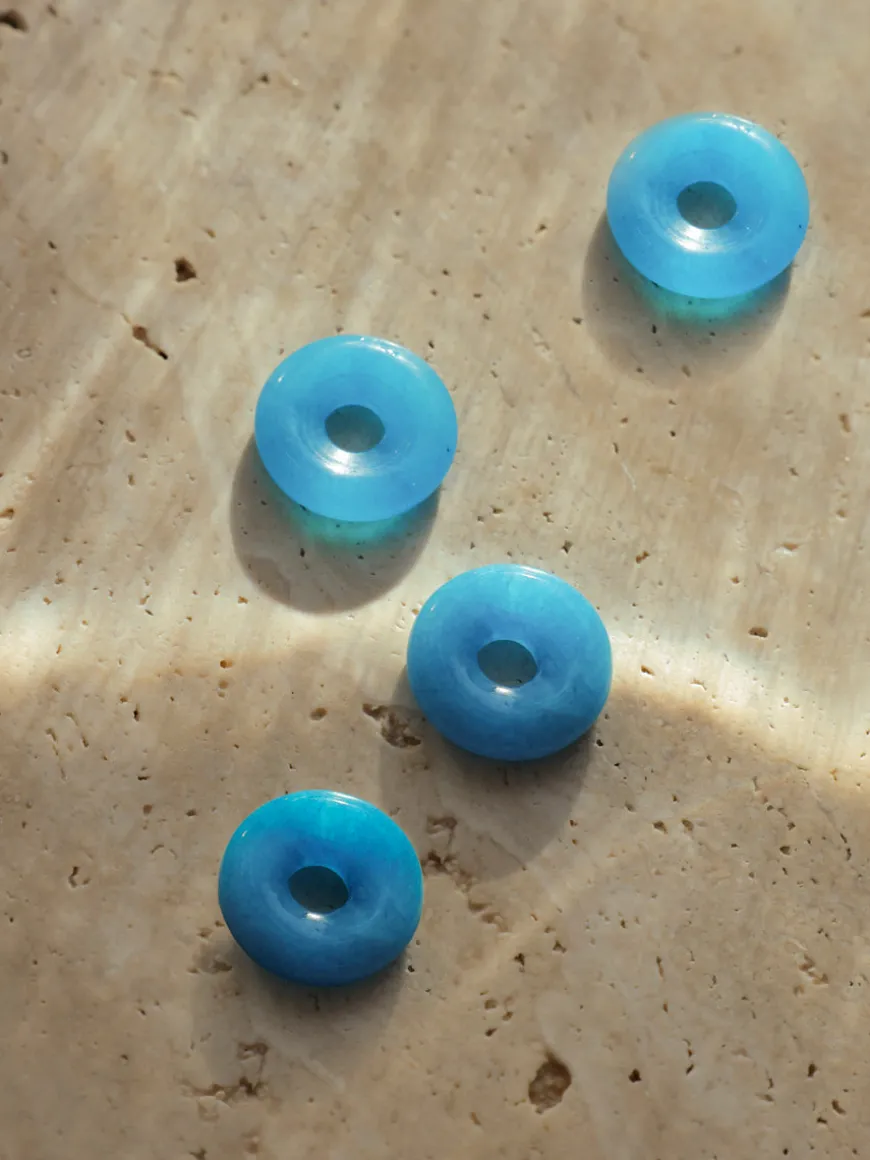 (Passend zu Ohrringen ≥ 17 mm) Dreamy Donut Blue Ohrring-Charm