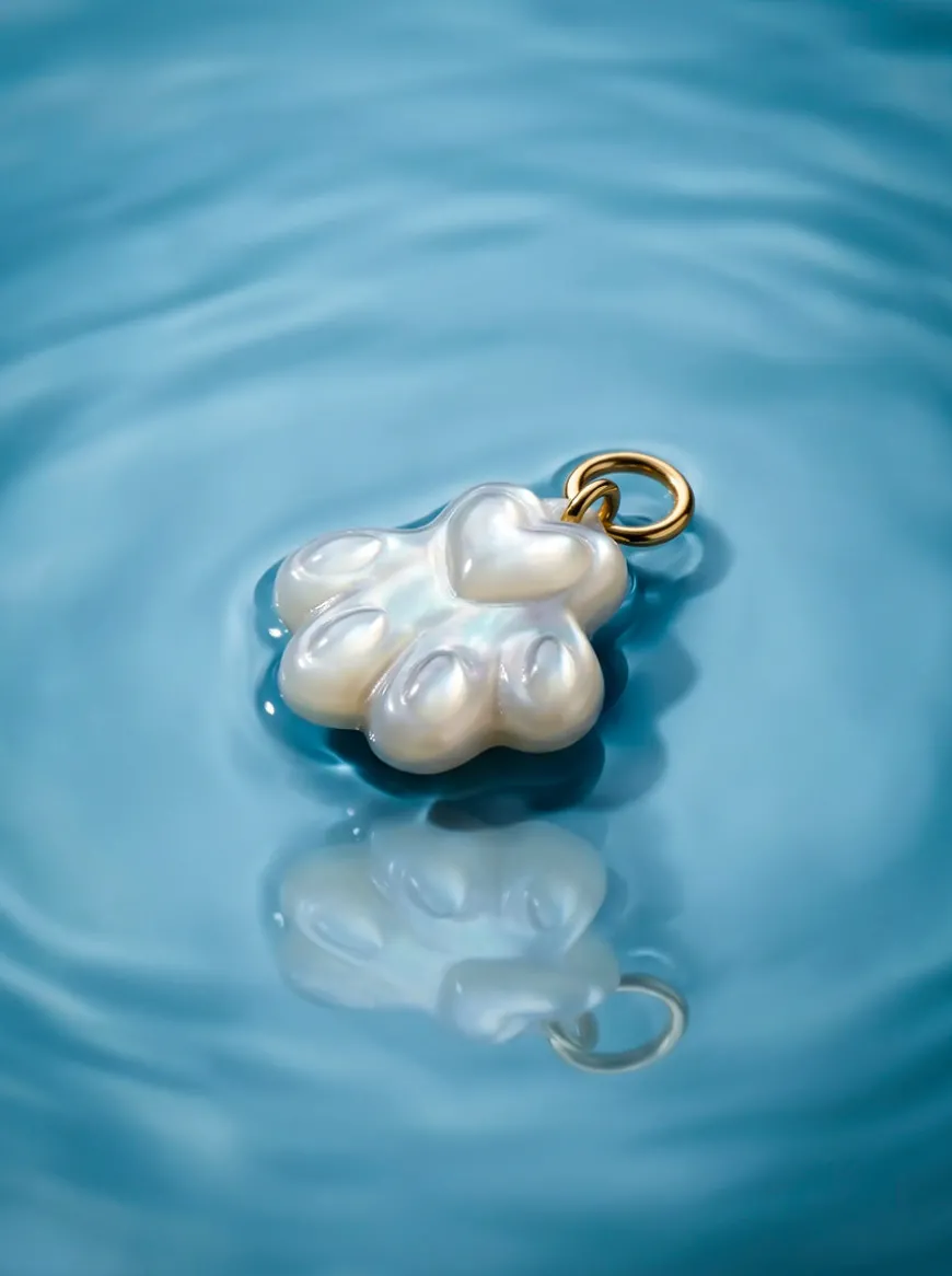 Pawprint Heart Ohrring-Charm