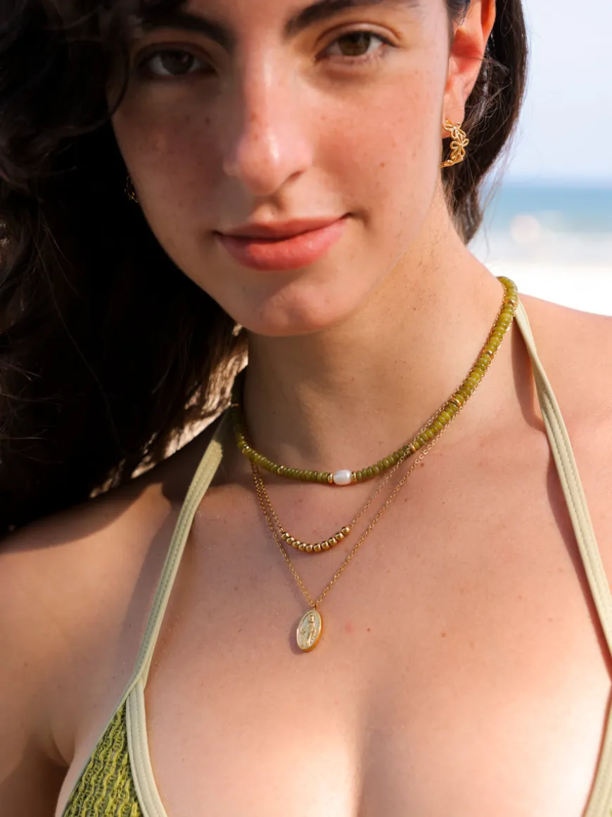 Pearl Dawn Dark Green Kette