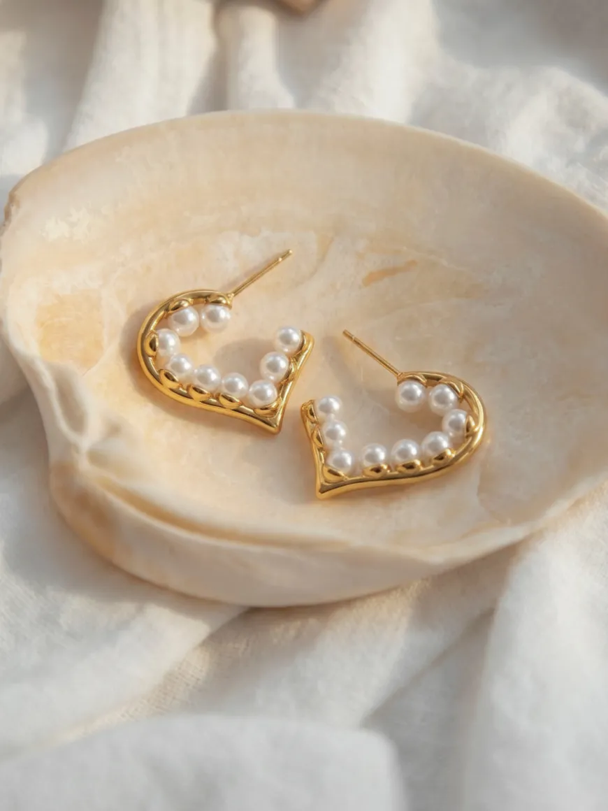 Pearl Heart Ohrringe