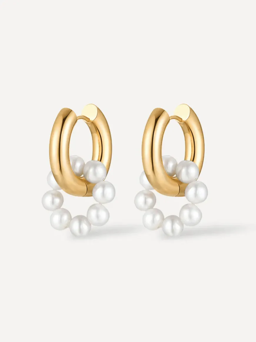 Pearl Hoop Ohrringe
