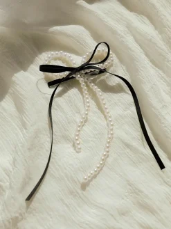 Pearl Ribbon Hairclip