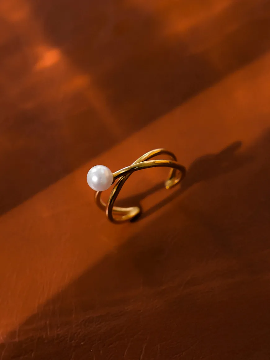 Pearl Twist Ring