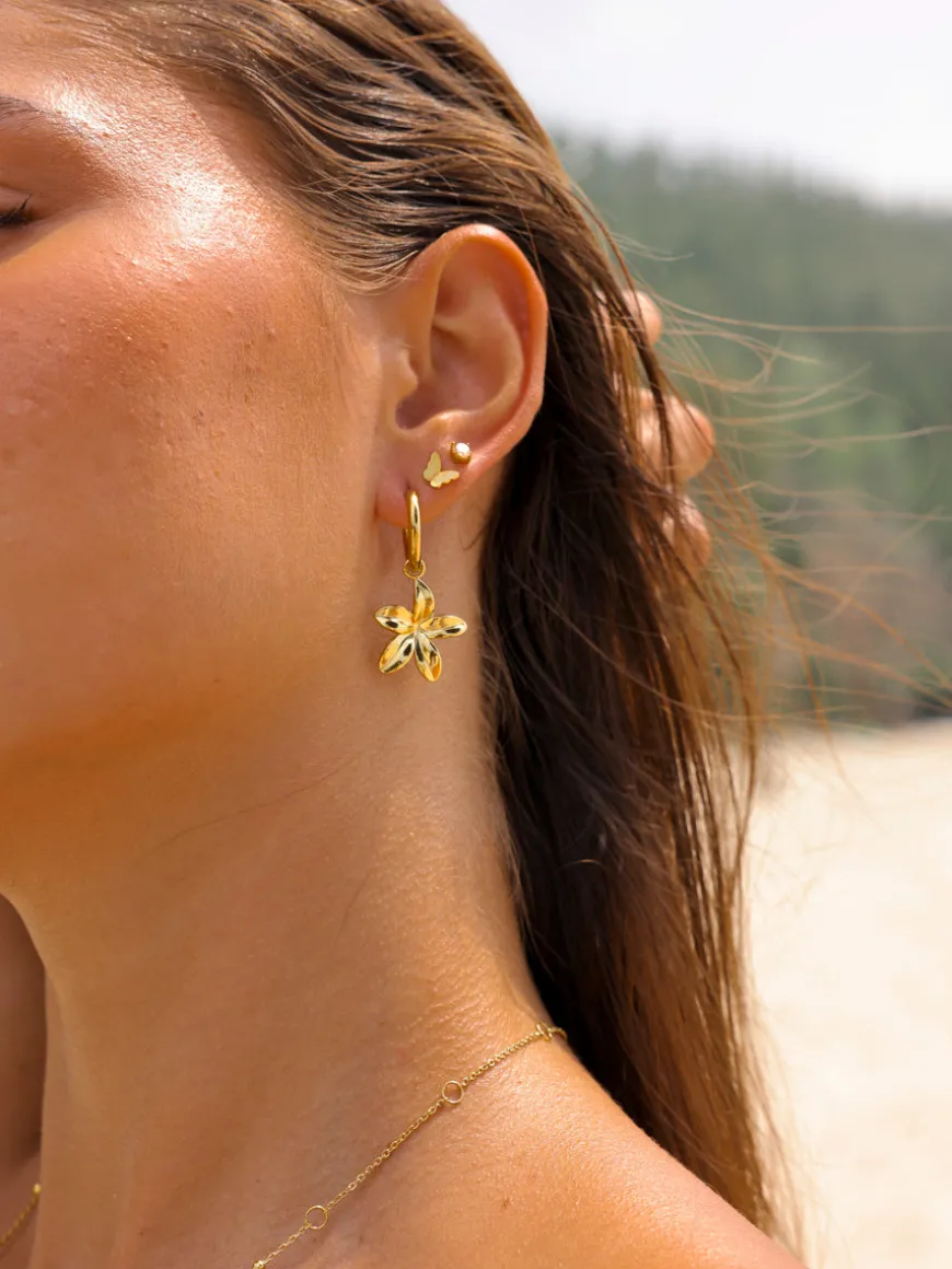 Plumeria Ohrring-Charm