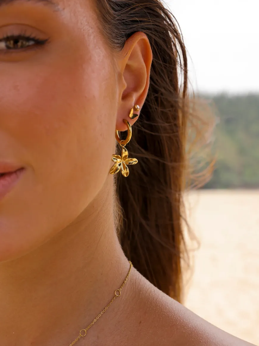 Plumeria Ohrring-Charm
