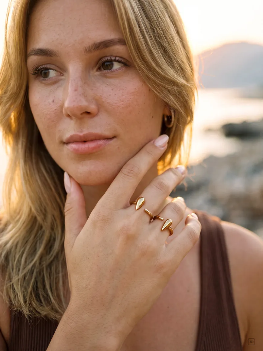 Pure Teardrop Ring