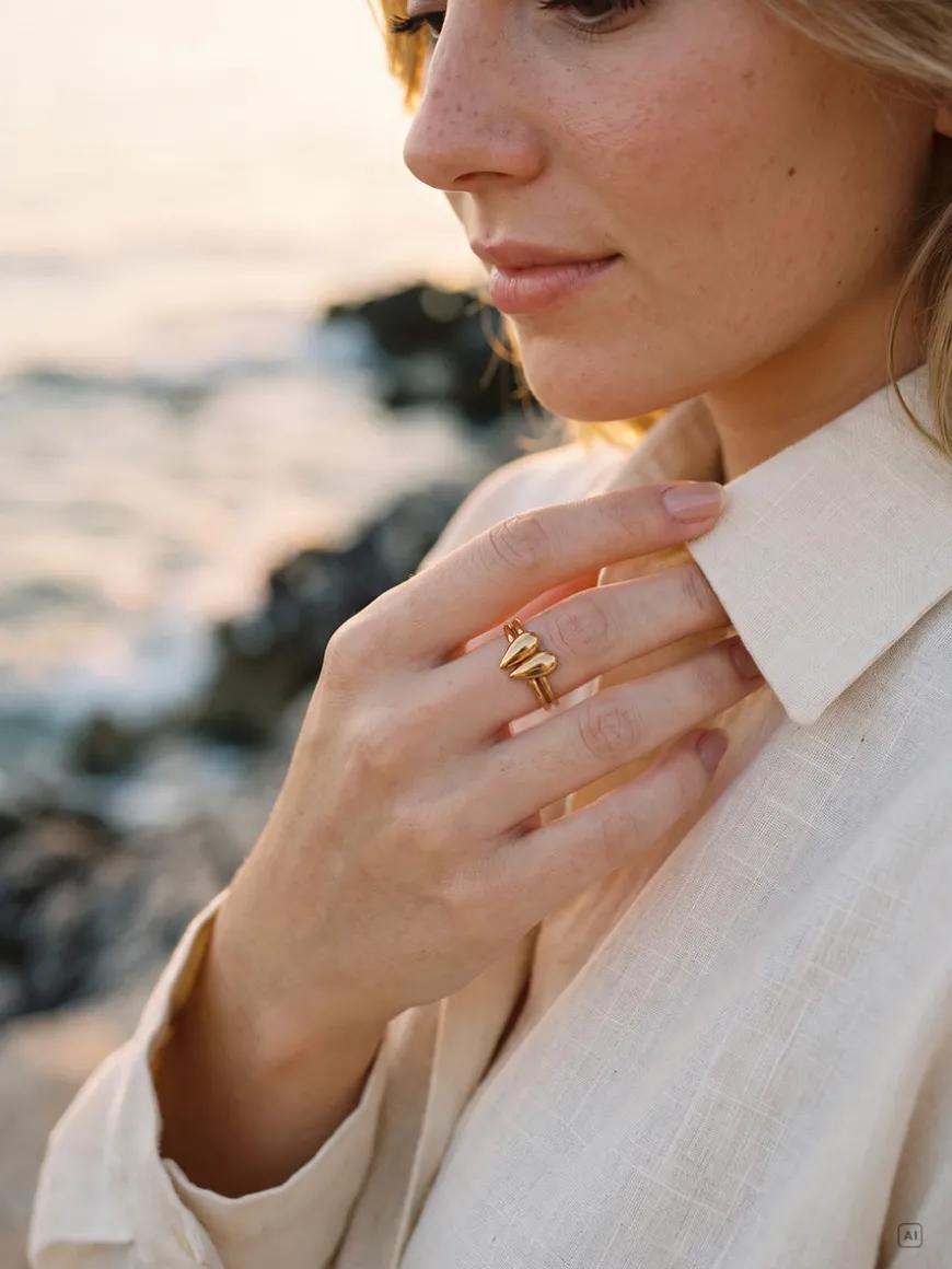 Pure Teardrop Ring