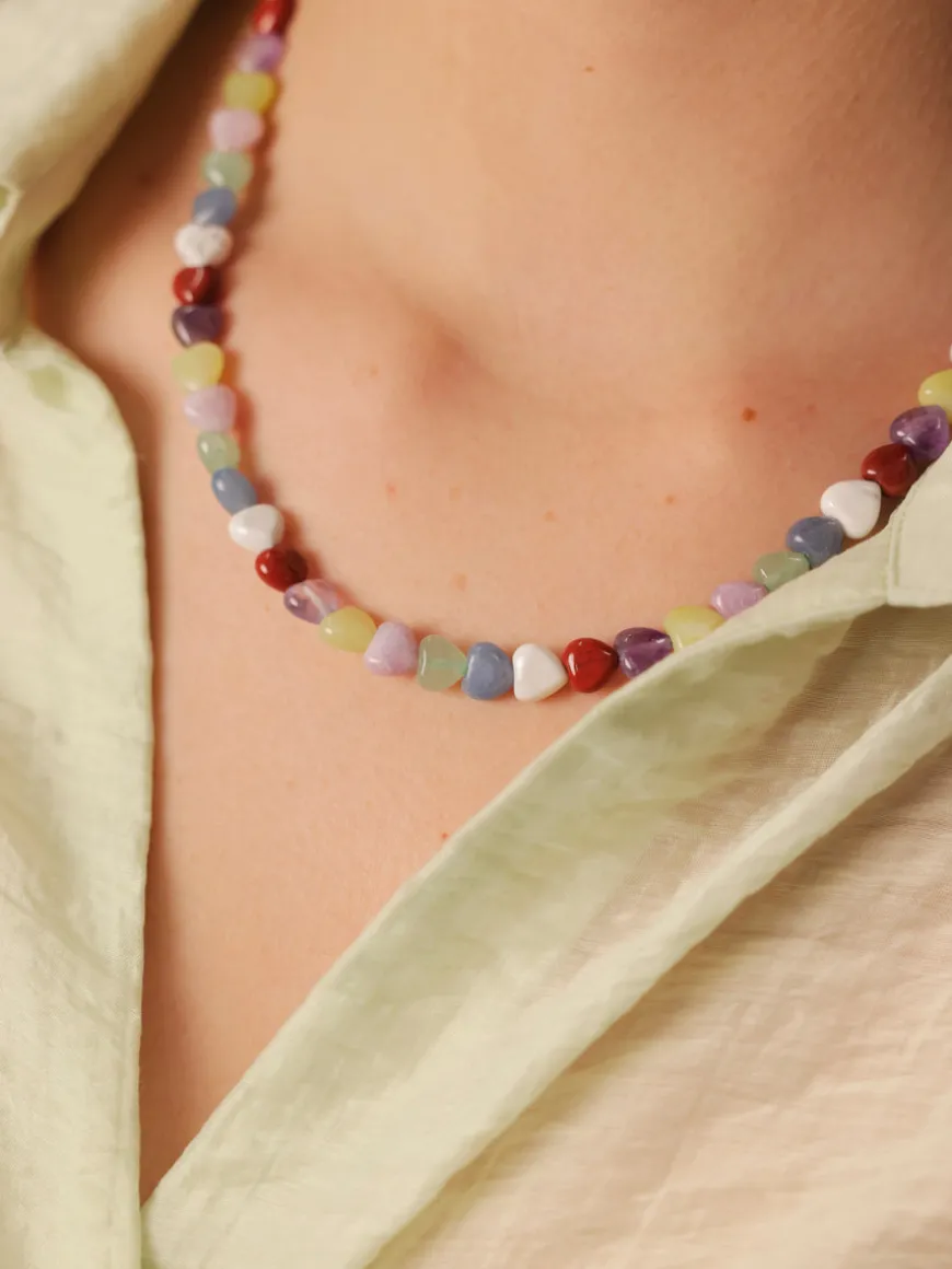 Rainbow Heart Kette