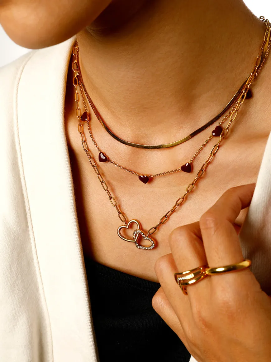Red heart Kette