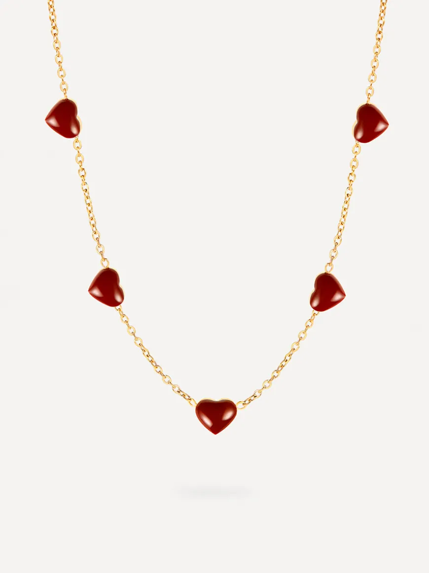Red heart Kette