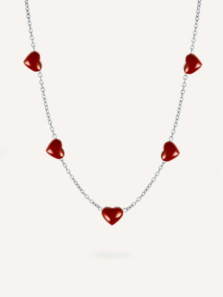 Red heart Kette
